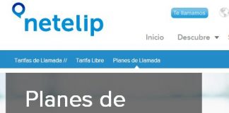 Netelip ofrece planes de llamadas a móviles con una linea fija desde 9,95€/mes con 600 minutos al mes.
