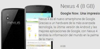 Google rebaja el coste de sus terminales Nexus 4 con 8GB por 199€ y 249€ con 16GB internas, Quad Core + 2GB + 4,7″.