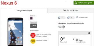 Vodafone sigue por apostar por terminales Exclusivos: Nexus 6 solo en Vodafone y no mejora tarifas.