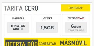 MASMOVIL modifica su oferta DUO con una oferta incréible 6€ 1,5GB de trafico si venimos 2 o traemos un cliente.