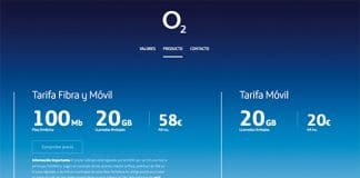 Las tarifas de O2: 20GB+ilimitadas 20€ y con fibra 100MB desde 45€