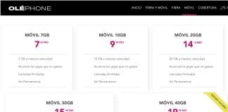 Olephone cambia tarifas eliminando los datos ilimitados. Olephone elimina datos ilimitados