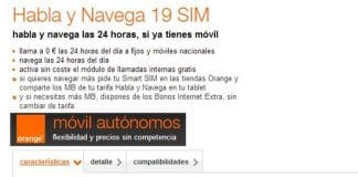 Orange ofrece a empresarios por 19€ 250min+500mb si solo escogen la SIM y renuncian a subvención. Happymovil mejora esa oferta.