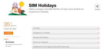 ORANGE lanza la tarifa HOLIDAYS 6GB por 35€
