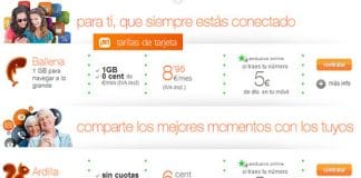 Orange simplifica sus tarifas prepago empeorando algunas de sus tarifas.