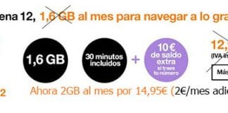 ORANGE también sube el prepago: 2€/mes.