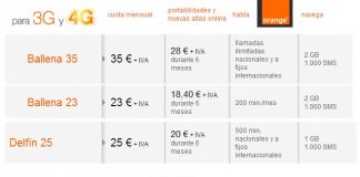 Las nuevas tarifas de ORANGE no mejoran a su propia marca AMENA. Ofrecen menos por el mismo precio.