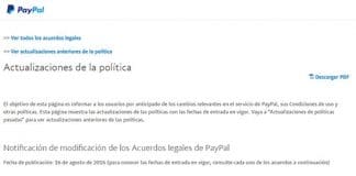 Paypal quiere controlar lo que digan los comercios.