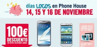 PhoneHouse y los dias locos: 14, 15, y 16 de Noviembre compra un S3 o un Note 2 a precios increibles: De regalo el tablet Samsung de 7″.