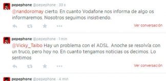 La ADSL de Pepephone sigue sin funcionar: Curiosamente los clientes de Vodafone ADSL no reportan problemas. YA RESUELTO.
