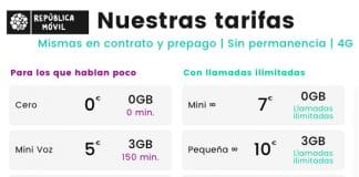 REPUBLICA MOVIL convierte sus tarifas para atacar a MASMOVIL