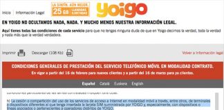 Las nuevas condiciones de YOIGO: peligrosas para mantener clientes. ACTUALIZADO
