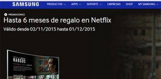 Si compras una TV Samsung te llevas 6 meses Netflix.