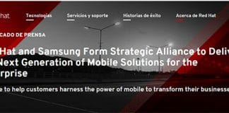 SAMSUNG busca una diferenciación con software de Red Hat.