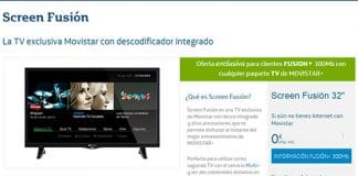 MOVISTAR permitirá adquirir su Screen FUSION más fácilmente.