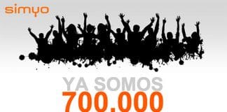 Simyo anuncia 700 000 dando el mérito a sus usuarios.