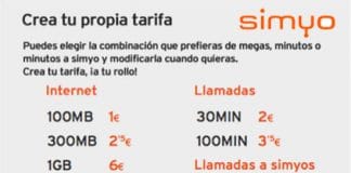 SIMYO mejora sus tarifas de prepago y contrato con tarifas adaptables.