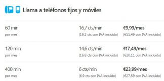 Skype saca una tarifa a móviles y fijos de Europa por poco más de 30€ al mes.