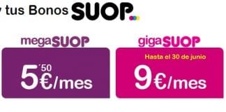 Suop comercializa temporalmente por 9€ 1,5GB en prepago.