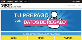 SUOP regala GBs en prepago este verano. Suop mejora su prepago con mas GBs verano 2019