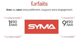 La marca Syma Mobile al estilo de Free que no llego aún a España. Syma Mobile Francia