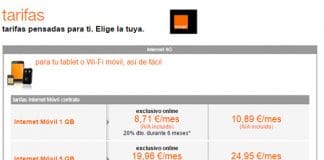 ORANGE mejora su oferta de solo Internet a 24,95€ 5GB de datos.