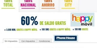 La nueva tarifa TOTAL de HAPPYMOVIL puede suponer una alternativa a la tarifa antigua CERO de YOIGO.