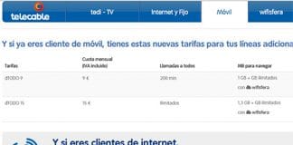 Telecable revoluciona el mercado en lineas adicionales 9€ 1GB+200 minutos.