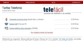 Telefacil servicio voz IP mejora sus condiciones de hasta 8c/min en llamadas a móviles nacionales a 5c/min a cualquier operador.