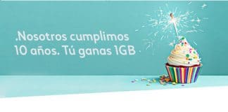 TUENTI celebra sus 10 años regalando 1GB= 500MB en 2 meses.