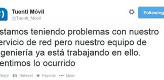 TUENTI reconoce que se esta haciendo OMV full. Reportan problemas algunos clientes en la cobertura.