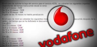 Penalizaciones abusivas en los packs FUSION de Movistar hasta 230 euros y de Todo en Uno Vodafone de hasta 726 euros.