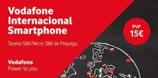 Vodafone lanza Vodafone Internacional Smartphone, por 15€ 1GB+ 60 minutos a 35 países en prepago.