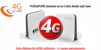 Vodafone decide competir con ORANGE y MOVISTAR en 4G en casa.