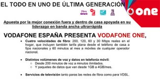 VODAFONE presenta su solución convergente VODAFONE ONE con precios para pioneros y hasta 200MB de velocidad en fibra.