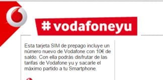 Vodafone mejorará su tarifa YU user en prepago por 10€ de 600MB a 800MB con 4G. ¡Muy tímida mejora!