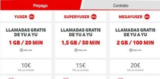 VODAFONE ofrece el doble de MB en prepago YU