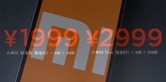 Xiaomi Mi5S con Qualcomm 821 y un coste inferior a los 400€