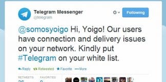 El problema de no prohibir la total neutralidad de la red: Yoigo impide el uso de Telegram al considerarlo un programa de voz IP.