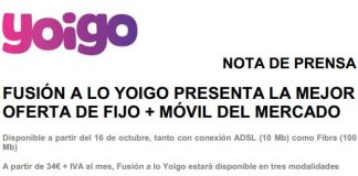 Yoigo lanza su Fusion desde 34€/mes sin mejorar la oferta de Orange y sin SMS ni TV. ¿Suficiente?