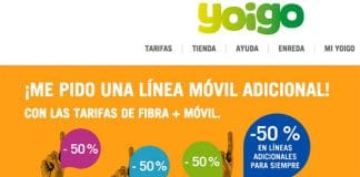 YOIGO hace más atractiva la convergencia: 50% lineas adicionales.