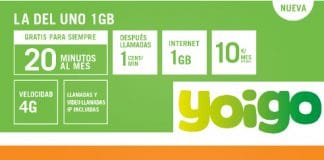 YOIGO lanza en prepago una nueva tarifa con 1GB+20 minutos. ¿Pero?
