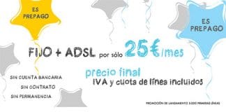Yuuju lanza la primera ADSL en prepago desde 25€ con IVA incluido con fijo.